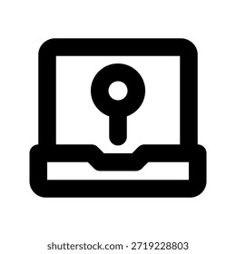 Anclar icono en negrita. El ícono se puede utilizar para Sitios web, Plantillas impresas, Plantillas de presentación, ilustraciones, etc.