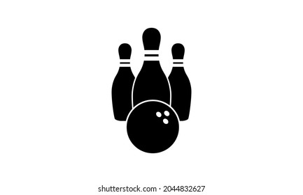  Pin-Bowling-Symbol, Vektorlogo-Design-Vorlage 