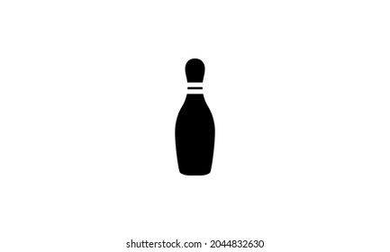  Pin bowling icon vector logo design template 