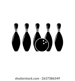 pin bowling icon vector in trendy