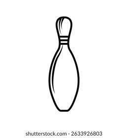 pin bowling line icon vector in trendy