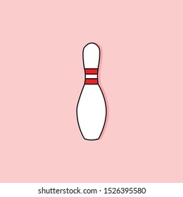 pin bowling on pink background