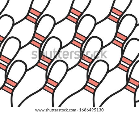 pin bowling patern background vector