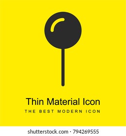 Pin bright yellow material minimal icon or logo design