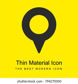 Pin bright yellow material minimal icon or logo design