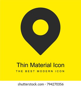 Pin bright yellow material minimal icon or logo design