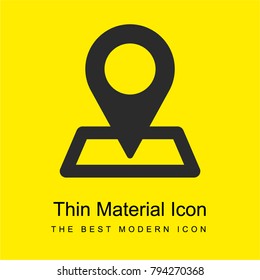 Pin bright yellow material minimal icon or logo design