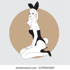 pin up bunny, bunny, easter, Easter Basket