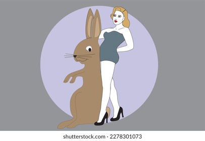 pin up bunny, bunny, easter, Easter Basket