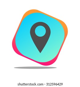 pin button with gradient color background