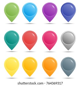 Pin Buttons Circle Colorful 