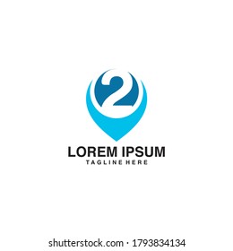 Pin By Number 2 Logo Vector Icon Illustration