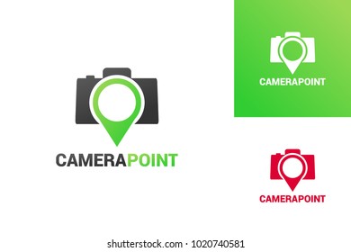 Pin Camera Logo Template Design Vector, Emblem, Design Concept, Creative Symbol, Icon