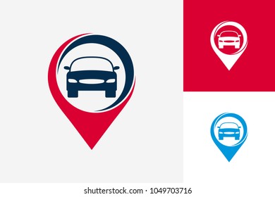 Pin Car Logo Template Design Vector, Emblem, Design Concept, Creative Symbol, Icon