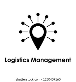 pin, circles, logistics management icon. One of the business collection icons for websites, web design, mobile app