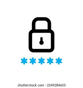 pin cod lock password icon isolated vector