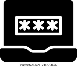 pin code glyph icon illustration vector