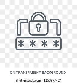 Pin code icon. Trendy flat vector Pin code icon on transparent background from Internet Security and Networking collection. High quality filled Pin code symbol use for web and mobile