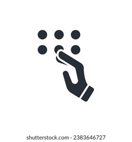 pin code icon. vector.Editable stroke.linear style sign for use web design,logo.Symbol illustration.