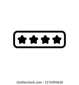 Pin code interface. Simple icon. Black on white background