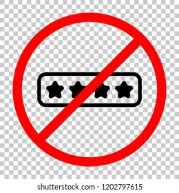 Pin code interface. Simple icon. Not allowed, black object in red warning sign with transparent background - Powered by Shutterstock - Get 15% off with code: PIKWIZARD15