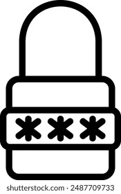 pin code line icon illustration vector