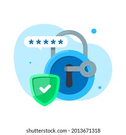 pin code password protection concept illustration flat design vector eps10. modern graphic element for landing page, empty state ui, infographic, icon, etc