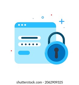 pin code, password protection secure concept illustration flat design vector eps10. modern graphic element for landing page, empty state ui, infographic, icon