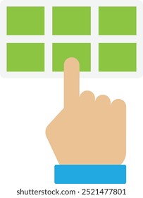 Pin Code Security Icon Vector Flat Illustration