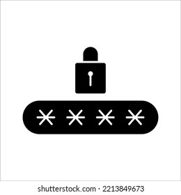 Pin code single icon with line style design