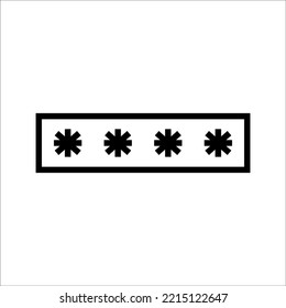 Pin code single icon with line style design