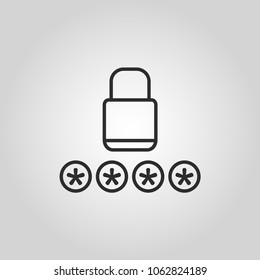 Pin code vector icon