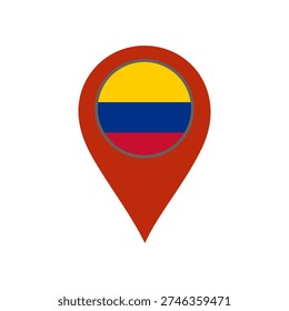 pin with the colombia flag vector 
Vector pin with the flag on a white background