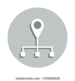 pin, connection, sources badge icon. Simple glyph, flat vector of Business icons for ui and ux, website or mobile application