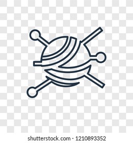 Pin cushion concept vector linear icon isolated on transparent background, Pin cushion concept transparency concept in outline style
