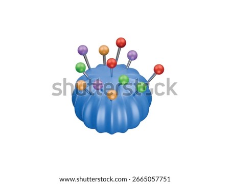 pin cushion icon 3d illustration render