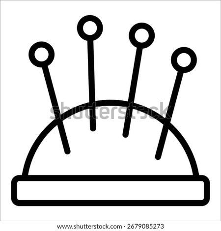 Pin Cushion Icon Element For Design