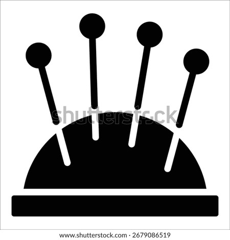 Pin Cushion Icon Element For Design
