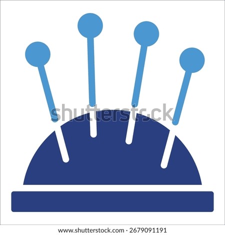 Pin Cushion Icon Element For Design