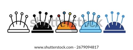 Pin Cushion Icon Element For Design