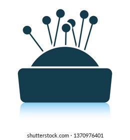 Pin cushion icon. Shadow reflection design. Vector illustration.