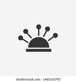 Pin cushion, tailor, sewing, needle work icon. New trendy pin cushion vector illustration symbol.