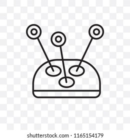 Pin cushion vector icon isolated on transparent background, Pin cushion logo concept