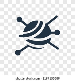 Pin cushion vector icon isolated on transparent background, Pin cushion transparency logo concept