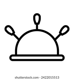 Pin Cushion Vector Line Icon Design