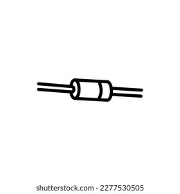 PIN diode black line icon. Pictogram for web page, mobile app, promo.