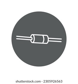 PIN diode black line icon. Pictogram for web page, mobile app, promo.
