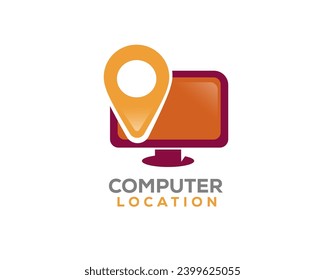 pin display view location network logo design template illustration inspiration