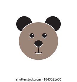 pin drawing of cute animal face cartoon color illustration design vector
