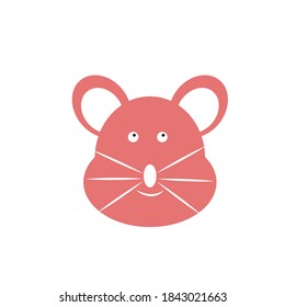 pin drawing of cute animal face cartoon color illustration design vector